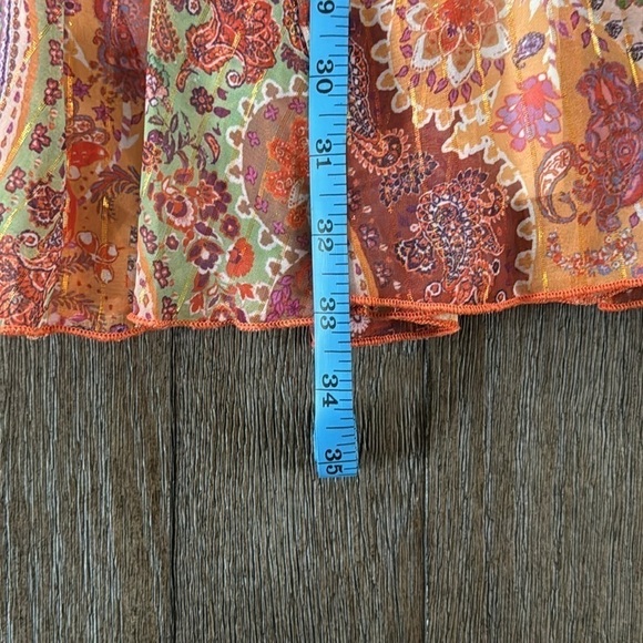 UMGEE METALLIC V NECK BELTED DRESS in Rust - Picture 12 of 12